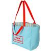 Fisura - Borsa mare "Out of the office", tote bag donna XXL in cotone reversibile a righe blu, shopper grande per spiaggia, viaggio o spesa, 36 x 31,5 cm