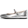 Fitflop Delicato Crystal-Cluster Soft M/Leather Mary Janes, Jane Flat Donna, Argento, 35 EU