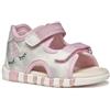 Geox B SANDAL IUPIDOO GIR - Sandalo Baby - Madchen, Silver/Pink,