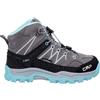 CMP Kids Rigel Mid Trekking Shoes WP, Scarpe da Trekking Unisex - Bambini e Ragazzi, Cemento Alluminio, 28 EU