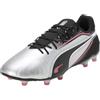 Puma King Match Fg/AG, Scarpe da Calcio Unisex - Adulto, Puma Silver Puma Black Sun Struck Puma White, 42.5 EU