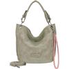 Fritzi aus Preussen Fritzi31N Vintage Hobo Donna Borsa a Spalla Borsa Hobo Borsa a Mano Tempo Libero Viaggio Città Ecopelle Vegana 28 x 26 x 13 cm - Nero, Rosa, Marrone, Turchese, Verde, Grigio, Beige, Fucsia, Viola, Blu