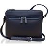 ili New York Borsa a tracolla in pelle da donna W/laterale organizza borsa, Blu marino classico, taglia unica
