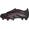 adidas Unisex - Bambini Predator League Fold-Over Tongue Soft Ground Football Boots Kids, Core Black/Grey Four/Lucid Red, 30 EU