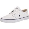 Polo Ralph Lauren Faxon Low Sneaker da Uomo, Polipropilene Bianco Blu Navy, 39.5 EU