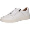 CAPRICE Sneaker da Donna Bassi in Pelle con Cerniera, Bianco (White Nappa), 38 EU