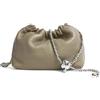 Joryin Trendy Dumpling - Borsa a tracolla da donna, pochette da sera, in vera pelle, colore: carne, Pelle-nude