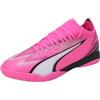 Puma Men Ultra Match It Soccer Shoes, Poison Pink-Puma White-Puma Black, 44.5 EU
