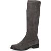 CAPRICE Stivali alti da donna senza tacco al ginocchio vegani, Grigio (Dk Grey Str.), 38,5 EU