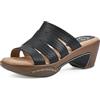 WHITE MOUNTAIN Valora, Sandali con Zeppa Donna, Nero con Tessuto, 41 EU