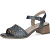 CAPRICE Donna sandalo con tacco in pelle, Blu (BLUE PERLATO), 42 EU