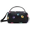 Desigual Borsa con stampa floreale effetto dipinto a mano,chiusura zip, tasca interna, anmico corto e tracolla lunga regolabile removibile. 16,5 x 8 x 8,5 cm Non definito 2000 NERO