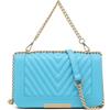 Lola Mae - Borsa a tracolla da donna, alla moda, trapuntata, con tracolla a catena convertibile, stile classico