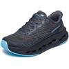 Skechers Donna Max Cushioning Glide-Step Sapphire Slip-In ALLENATRICE, Black & Blue Textile/Synthetic, 36.5 EU