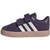 Adidas Unisex - Bimbi 0-24 VL Court 3.0 Shoes Infants, Aurora Plum/Zero Metalic/Pink Gum, 20 EU