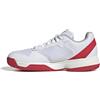 adidas Unisex - Bambini Courtflash Kids Tennis Shoes, Cloud White/Core Black/Lucid Red, 38 2/3 EU