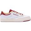 Reebok Unisex Club C 85 Sneaker, White/RETRORED/Chalk, 34 EU, Gesso Bianco retrorato, 34 EU