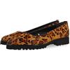 GIOSEPPO Ballerine in Pelle con Fantasia Leopardata e Suola Spessa Tipo Track da Donna ruka
