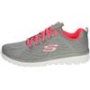 Skechers Graceful Get Connected, Sneaker Donna, Gray Mesh Coral Trim, 42 EU