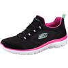 Skechers Donna Summits Perfect Views Scarpe da ginnastica, Black Mesh/Hot Pink Trim, 37.5 EU