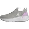 Adidas Donna Cloudfoam Go Sock Shoes, Grey Two/Cloud White/Bliss Lilac, 37 1/3 EU