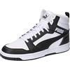 PUMA Rebound V6, Scarpe da ginnastica Unisex - Adulto, White Black Shadow Gray White, 38.5 EU