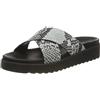 Buffalo Javia, Sandali Bassi Donna, Nero/Bianco, 36 EU