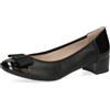 Caprice décolleté da Donna con Tacco a Blocco con Fiocco, Nero (Black Comb), 36 EU