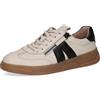 CAPRICE Sneaker da Donna Bassi in Pelle con Cerniera, Multicolore (Offwhite/Black), 40 EU