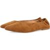 GIOSEPPO Ballerine in Pelle Colore Cuoio con Punta Sottile E Tallone Incrociato per Donna