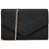 Miss Lulu Pochette Donna Elegante da Cerimonia, Pochette Donna Velluto, Borsa Clutch, Borsette Tracolla Spalla con Catena Smontabileper Matrimoni, Feste e Banchetti
