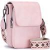 POIUGOYA Piccola borsa a tracolla alla moda da donna in pelle a tre scomparti borsa per telefono a tracolla con scomparti per carte