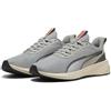 Puma Flyer Lite 3 - Scarpe per Jogging su Strada Unisex, Alpine Snow-Flat Light Gray-Puma Black-Glowing Red,