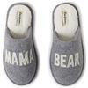 Dearfoams Pantofole da donna abbinate collezione famiglia mamma orso, Grigio Chiaro Mélange, 5/6 UK
