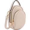 FashionPuzzle Mini borsa a tracolla con due scomparti, beige, taglia unica