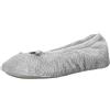 Isotoner Ciabatte da donna Chevron Microterry Ballerina, Chevron grigio chiaro, 41/42.5 EU