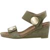 CA'SHOTT A/S Casalberta Velcro Button Sandal Leather, Tacco Donna, Oliva, 40 EU