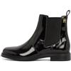 Tommy Hilfiger Donna Stivaletti Chelsea Abrasivato Leather Lucidi, Nero (Black), 39