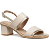 Geox Sandalo da donna D AURELY 50 B Heeled Heeled, Papyrus/LT Gold, 35 EU