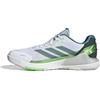 Adidas Uomo Crazyquick Lightstrike Padel Shoes, Cloud White/Aurora Ivy/Lime Burst, 36 2/3 EU