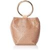 Jessica McClintock Womens Gwen Ball Mesh Ring Wristlet Pouch Clutch, Borsa da Sera Donna, Oro Rosa, Taglia Unica