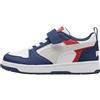 PUMA Rebound V6 Lo AC+ PS Sneaker, Blue Jewel-Feather Grigio Bianco, 13.5 UK Bambino, Piuma Gioiello Blu Grigio PUMA Bianco, 32.5 EU