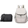 Kipling ABANU M, Borse a Tracolla, Donna, Nero (Black Noir), Taglia unica City Pack S, Zaino Donna, Grigio (Grey), Taglia unica