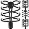 AMLY Lacci elastici per adulti, design autobloccante, lacci elastici à toute épreuve per scarpe da ginnastica (Black-black-black-black)