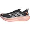 adidas Uomo Supernova Glide Running Shoes, Core Black/Iron Met./Lucid Orange, 42 EU