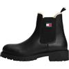Tommy Jeans Donna Stivaletti Chelsea con Fodera Interna, Nero (Black), 36
