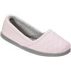 Dearfoams Katie Velour Secure-Fit Closed Back Memory Foam Comfort Slip on Loafer W/Rubber Sole, Pantofole Donna, Fresh Pink, Large