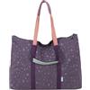 Fritzi aus Preussen Fritzi My Shopper Leo borsa shopper donna nylon stampa leopardata vegana ultraleggera borsa a spalla capiente con cerniera festival città shopping 31 x 42,5 x 22,5 cm - Rosa, Verde, Viola, Beige