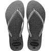 Havaianas Slim Gloss Donna FlipFlop Black 33 EU