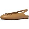 Fitflop Delicato Ballerine da Donna in Pelle con Fiocco sul Retro, Cammello, 36, Cammello, 3 UK Narrow